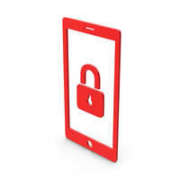 Locked Smartphone Red Symbol PNG & PSD Images