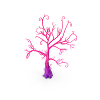 Beautiful Leaf Less Tree Bright Pink PNG & PSD Images