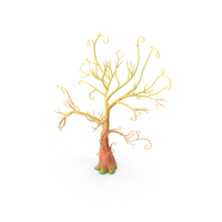 Beautiful Leafless Tree Yellow PNG & PSD Images