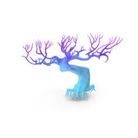Leafless Evil Tree Plant Purple Blue PNG & PSD Images