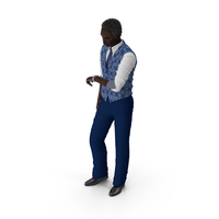 Afro American Old Gentleman Everyday Style Standing PNG & PSD Images