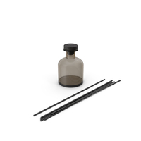 Aroma Reed Diffuser Bottle With Sticks Nearby PNG & PSD Images