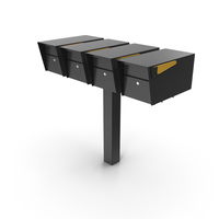 Four Doors Mailbox Cluster PNG & PSD Images
