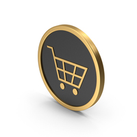 Gold Icon Shopping Cart PNG & PSD Images