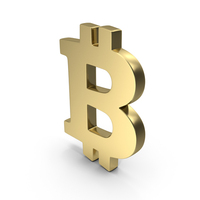 Bitcoin Shape Gold PNG & PSD Images