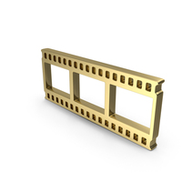 Film Shape Gold PNG & PSD Images