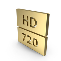 HD 720 Shape Gold PNG & PSD Images