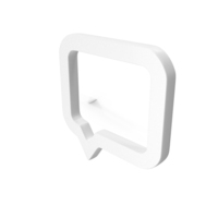 Frame Chat Shape White PNG & PSD Images