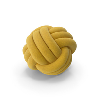 Knot Pillow Mustard Color PNG & PSD Images