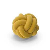 Mustard Round Knot Pillow PNG & PSD Images