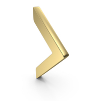 Less Than Or Greater Than Shape Gold PNG & PSD Images