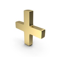 Plus Shape Gold PNG & PSD Images
