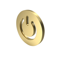 Power Symbol Shape Gold PNG & PSD Images