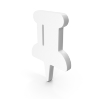 Pin Shape Icon White PNG & PSD Images
