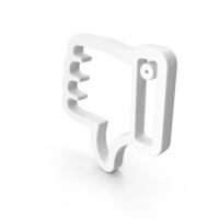 Thumbs Down Shape White PNG & PSD Images