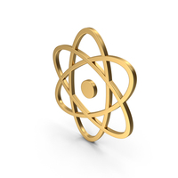 Planetary Atom Gold Symbol PNG & PSD Images