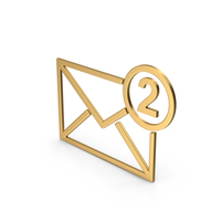 Gold Symbol Unread Messages PNG & PSD Images