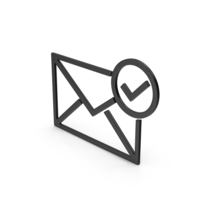 Black Symbol Checked Message PNG & PSD Images