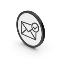 Icon Checked Message PNG & PSD Images