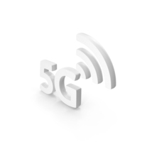 5G Wifi Wireless Internet Network Symbol White PNG & PSD Images