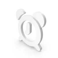 Alarm Clock Icon White PNG & PSD Images
