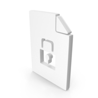 Document Lock Icon White PNG & PSD Images