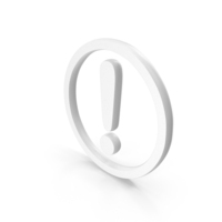 Exclamation Icon White PNG & PSD Images