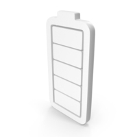 Full Battery Charge Icon White PNG & PSD Images