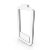 Low Battery Symbol White PNG & PSD Images