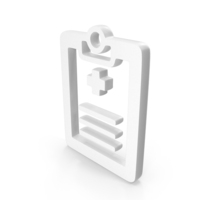 Medical Hospital Prescription Pad Icon White PNG & PSD Images