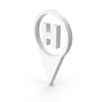Map Location Symbol White PNG & PSD Images