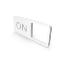On Button White PNG & PSD Images