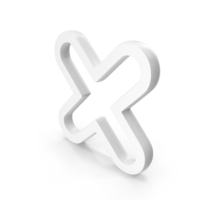 White Mathematics Multiplication Outline Symbol PNG & PSD Images