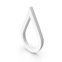 Outline Water Drop Icon White PNG & PSD Images