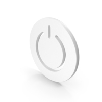Power Button Symbol White PNG & PSD Images