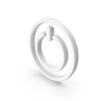 Start Power Button White PNG & PSD Images