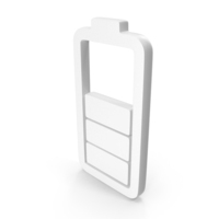 Tree Bar 60% Battery Charge Icon White PNG & PSD Images