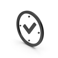 Black Symbol Clock PNG & PSD Images