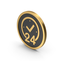 Gold Icon Clock Time PNG & PSD Images