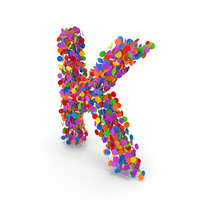 Festive Confetti Letter K PNG & PSD Images