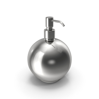 Sphere Soap Dispenser Silver PNG & PSD Images