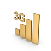 3G Signal Gold Symbol PNG & PSD Images