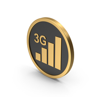 Gold Icon 3G Signal PNG & PSD Images