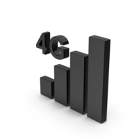 Black Symbol 4G Signal PNG & PSD Images