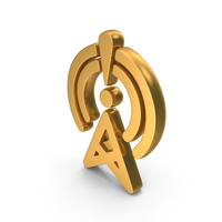 No Network No Signal Icon Gold PNG & PSD Images