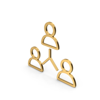 User Connection Gold Symbol PNG & PSD Images