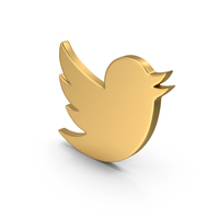Twitter Gold Icon PNG & PSD Images