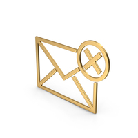 Reject Message Mail Gold Symbol PNG & PSD Images