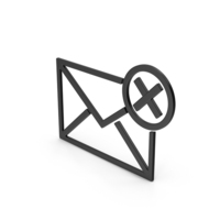 Black Symbol Reject Message Mail PNG & PSD Images