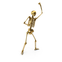 Golden Skeleton Uppercut Punch PNG & PSD Images